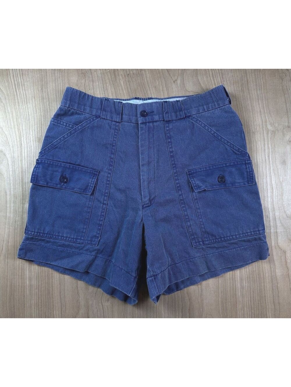 Vintage 80s Sportif usa shorts 30 faded utility 100% cotton cargo 5" inseam